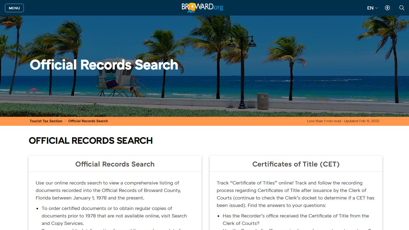 Records Official Records Search - Broward County, Florida