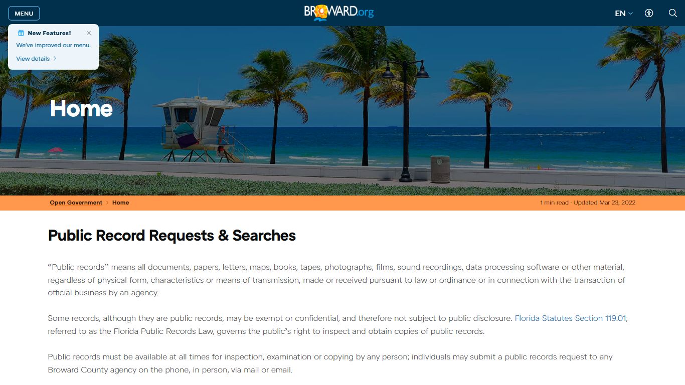 Public Records Requests Home - Broward County, Florida